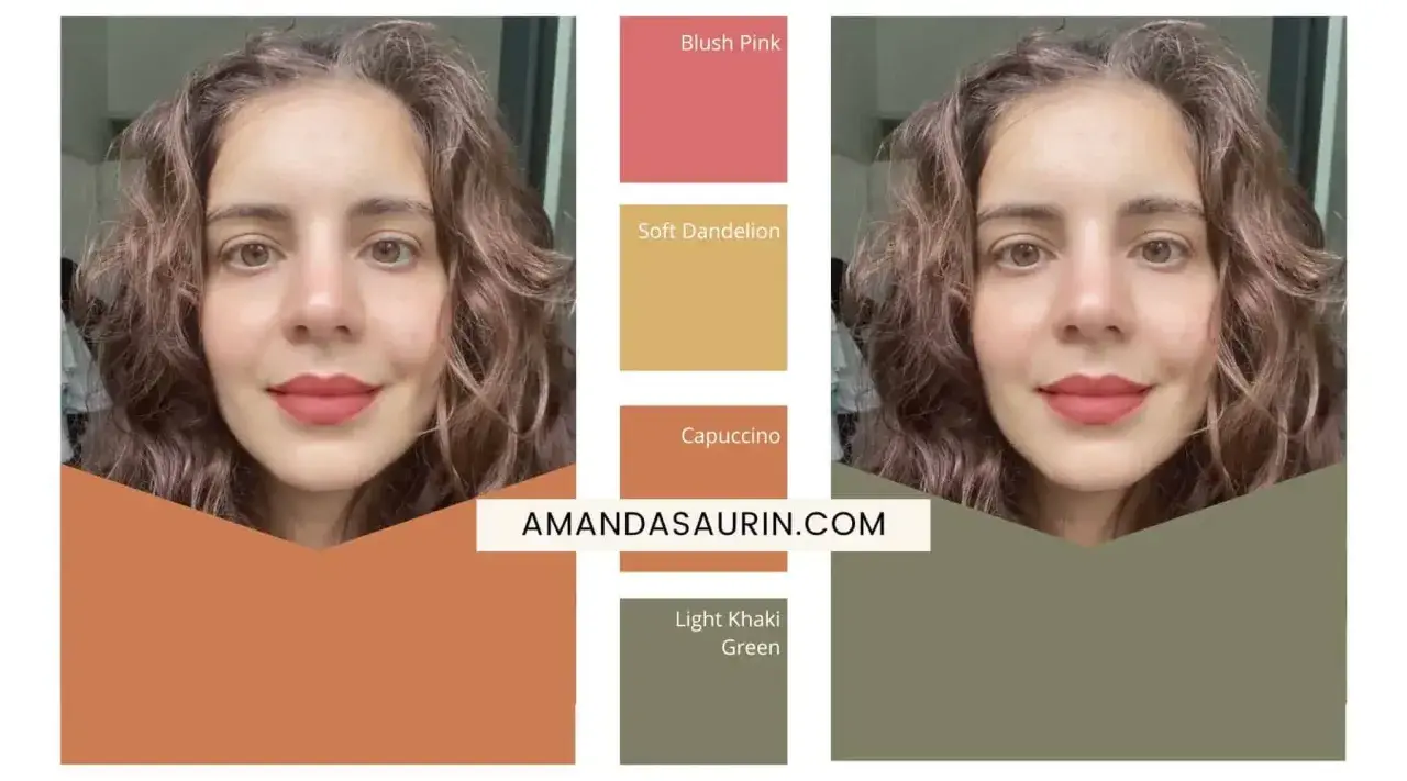 Quelle couleur de cheveux pour une brune au teint clair ? Ce visuel propose des teintes comme le blush pink, le soft dandelion et le capuccino.