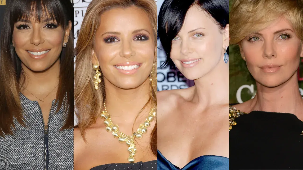 Eva Longoria et Charlize Theron montrent comment changer de tête avec différentes coiffures et couleurs de cheveux.