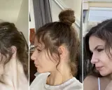 Trois profils d'une femme montrant la repousse de ses cheveux, notamment le **cheveux cassé devant** qui s'estompe.