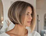 Carré destructuré cheveux fins, un style moderne et aérien qui donne du volume.