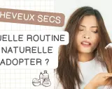 Une femme se brosse les cheveux secs. Découvrez la solution pour cheveux secs avec une routine naturelle.