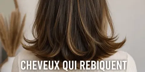 Chevelure brune avec des reflets, les pointes rebiquent. Découvrez les causes et solutions pour des cheveux plus doux.