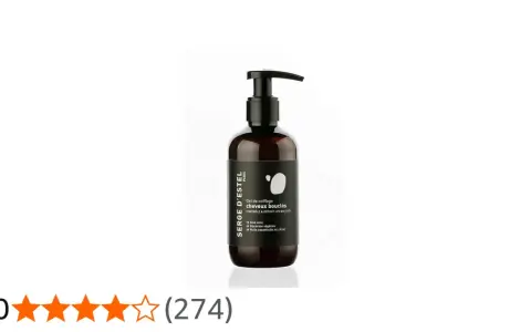 Flacon pompe de gel de coiffage Serge D'Estel pour cheveux bouclés, avec aloe vera et huile essentielle de citron.