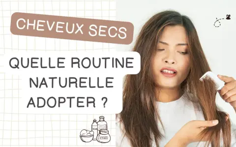 Une femme se brosse les cheveux secs. Découvrez la solution pour cheveux secs avec une routine naturelle.