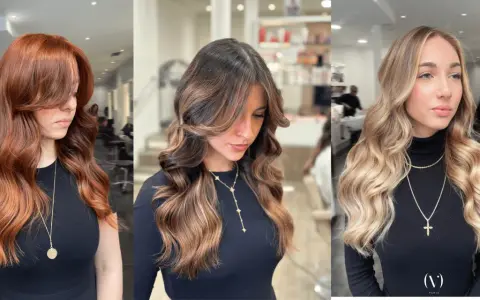 Trois femmes arborent une magnifique coupe cheveux ondulés, aux teintes rousse, brune et blonde, sublimées par des ondulations douces.