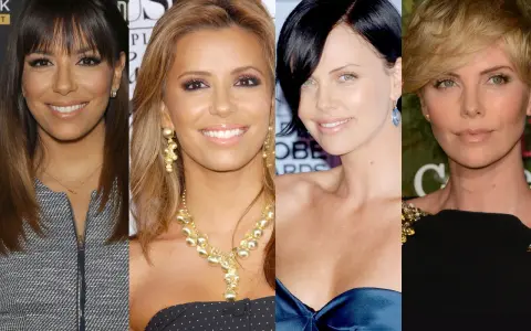 Eva Longoria et Charlize Theron montrent comment changer de tête avec différentes coiffures et couleurs de cheveux.