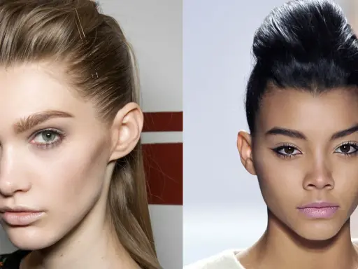 Chignon décoiffé sur cheveux fins, avec des épingles discrètes. Le look est moderne et chic.