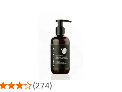 Flacon pompe de gel de coiffage Serge D'Estel pour cheveux bouclés, avec aloe vera et huile essentielle de citron.