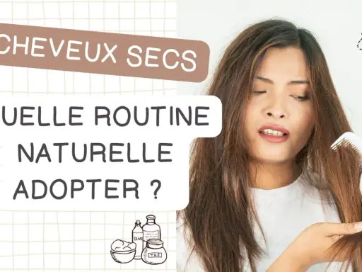 Une femme se brosse les cheveux secs. Découvrez la solution pour cheveux secs avec une routine naturelle.