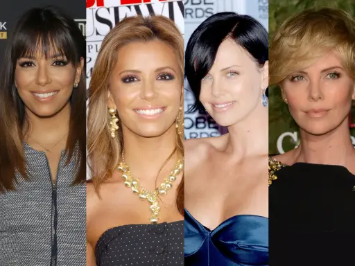 Eva Longoria et Charlize Theron montrent comment changer de tête avec différentes coiffures et couleurs de cheveux.