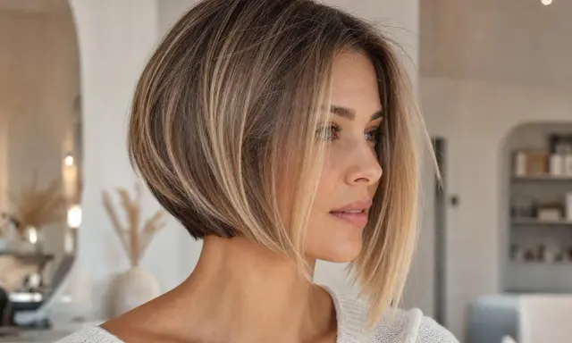 Carré destructuré cheveux fins, un style moderne et aérien qui donne du volume.